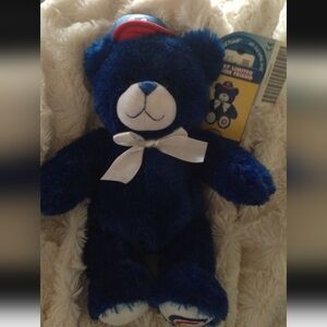 Build-A-Bear Midnight Blue Plush with White Ribbon